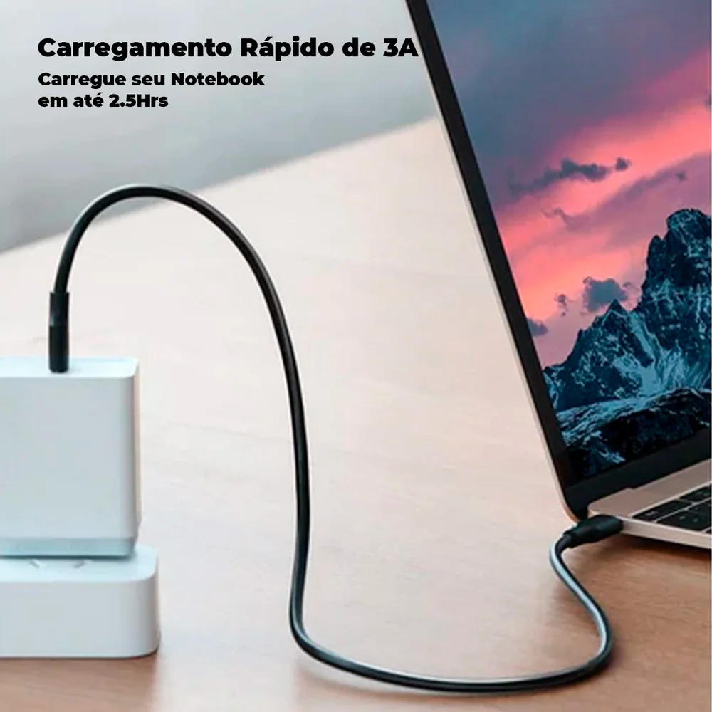 Imagem 5 de 5 do produto Cabo De Carregamento 2.0 USB C Para USB C Ugreen 60w 3a 3m