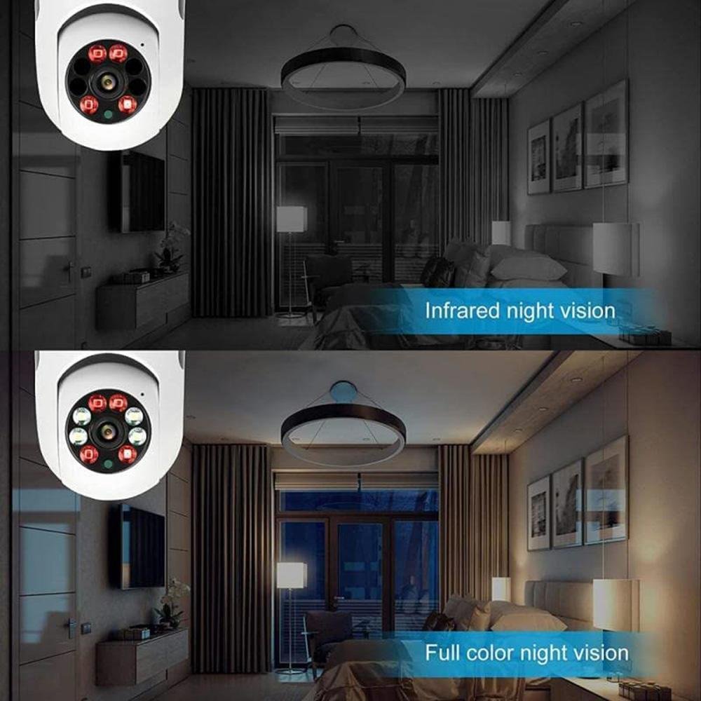 Imagem 5 de 5 do produto Câmera Jortan Lâmpada De Segurança Wifi, 1080p E27 Lente (mm) : 3.6mm, Com Visão Noturna Infravermelha
