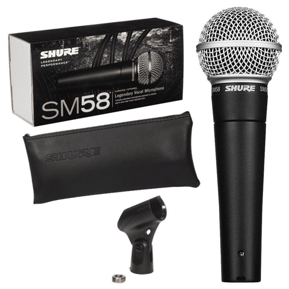 Microfone Shure SM58 LC Unidirecional KaBuM