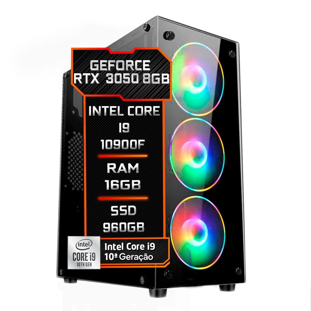 PC Gamer I9 10900f 16GB DDR4 Rtx 3050 KaBuM