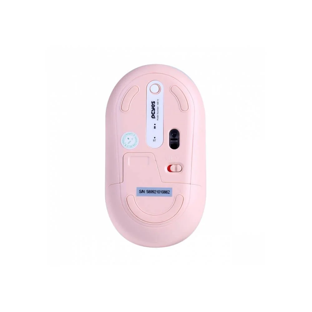 Imagem 2 de 5 do produto Mouse Sem Fio College Pink Multi Device Silent Click 1600 Dpi Pmcwmdscp PCyes