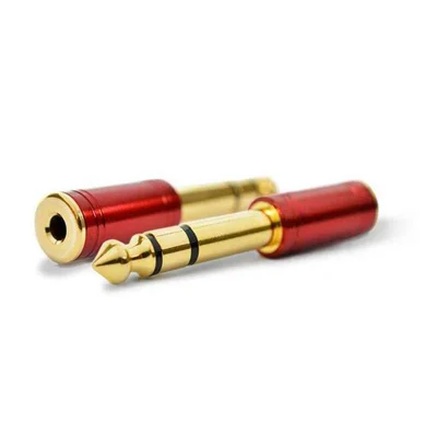 Adaptador P2 Para P10 Santo Angelo, Stereo, Niquelado, Vermelho