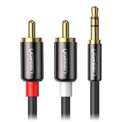 Ugreen Cabo Audio Pro Auxiliar P2 3.5mm P/ 2 Rca Macho 5m