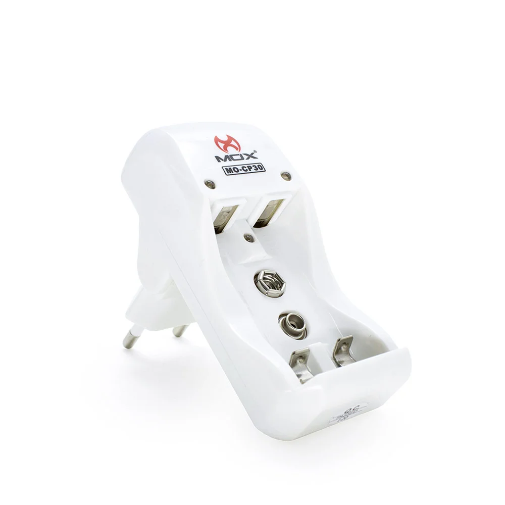 Carregador De Tomada Mox Mo-Cp30, Para Pilhas AA, AAA E Bateria 9V - Bivolt