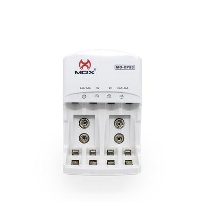 Carregador De Tomada Para Pilha E Bateria Mox Mo-cp53