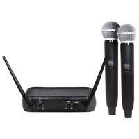 Microfone Sem Fio Lexsen Lm258u Pll Duplo De Mão Uhf