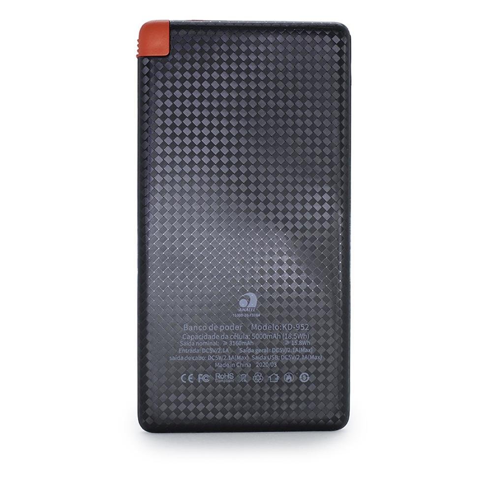 Carregador Portátil Power Bank Kaidi 5000mAh