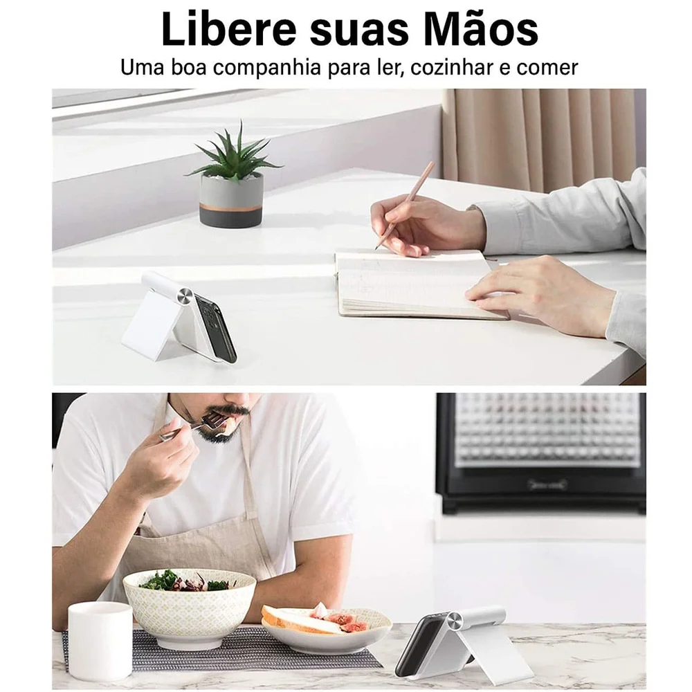 Imagem 4 de 5 do produto Ugreen Suporte Celular Smartphone Tablet Movel Mesa Branco