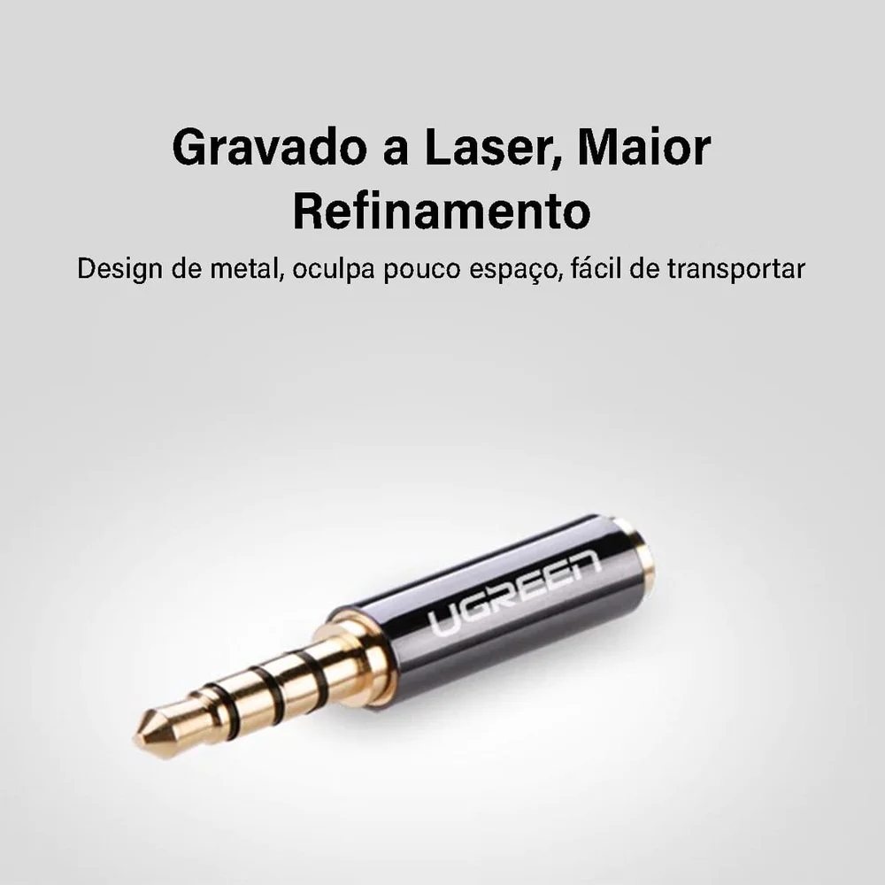 Imagem 3 de 5 do produto Ugreen Adaptador P1 2.5mm Fêmea Para P2 3.5mm Macho