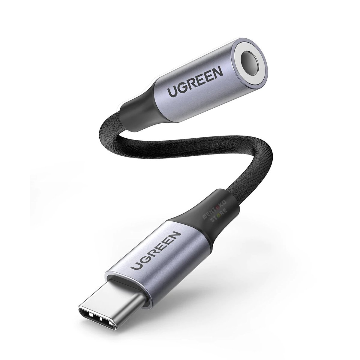 Cabo Adaptador Ugreen Av161, USB Tipo C Para 3.5mm, 10cm, Cinza