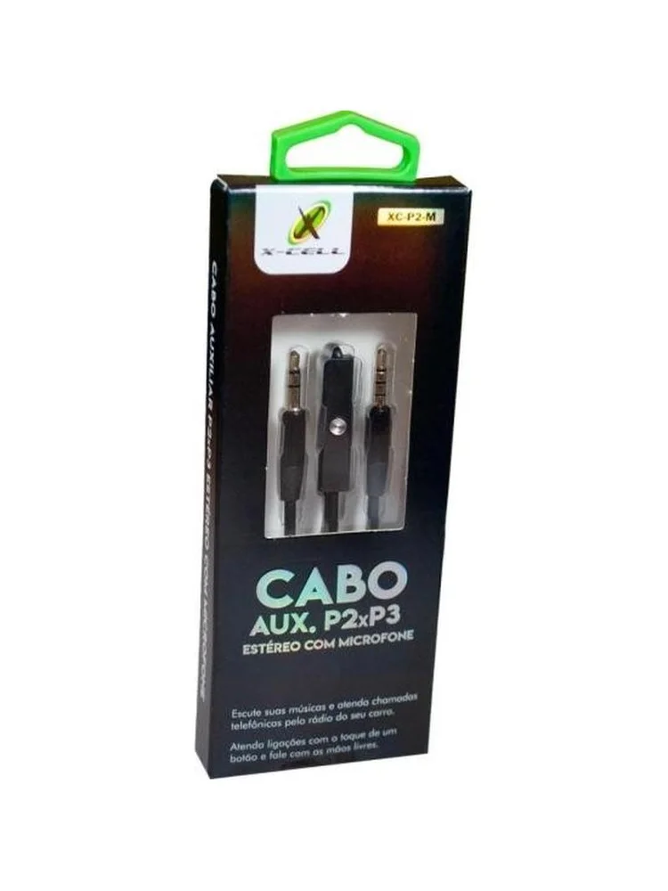 Imagem 3 de 5 do produto Cabo X-cell Xc-p2-m, Auxiliar P2 X P3 Preto