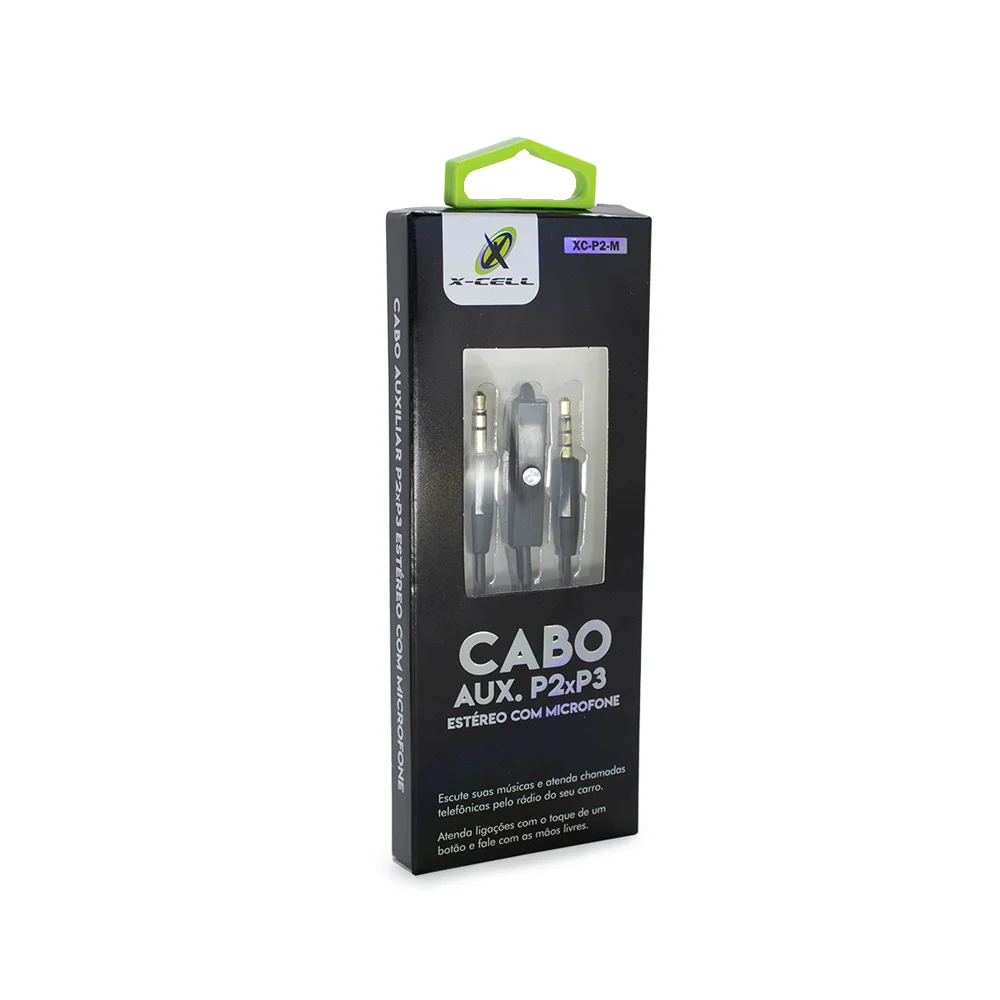 Imagem 5 de 5 do produto Cabo X-cell Xc-p2-m, Auxiliar P2 X P3 Preto
