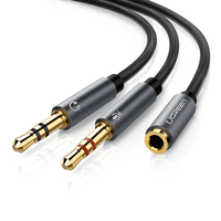 Divisor Splitter P3 Fone De Ouvido P2 E Mic Fone P2 Ugreen