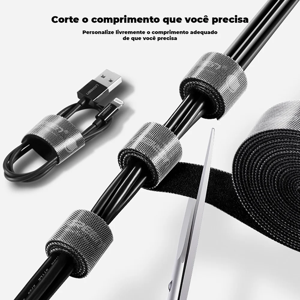 Imagem 2 de 2 do produto Ugreen Organizador Braçadeira De Cabos Pc E Instrumentos 2m