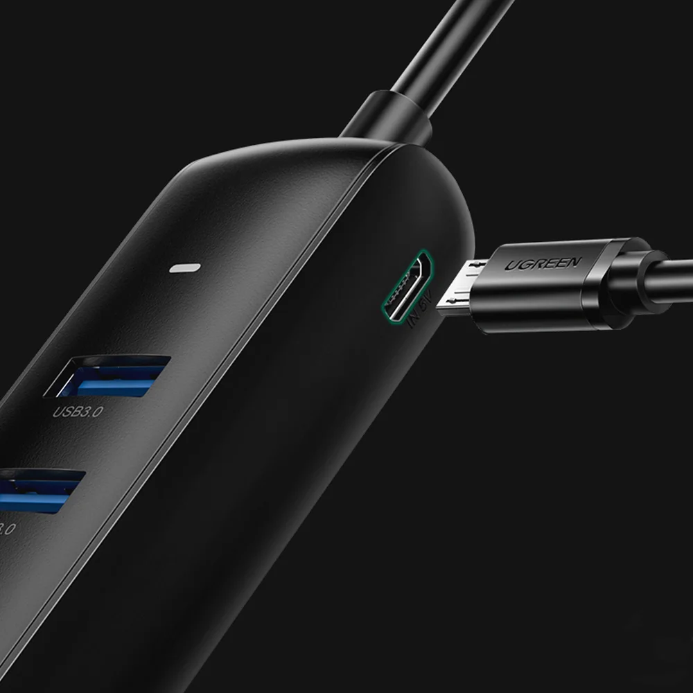 Imagem 2 de 5 do produto HUB USB 4 Portas USB A 3.0 HD SSD Pendrive Ugreen 5gbps 1m