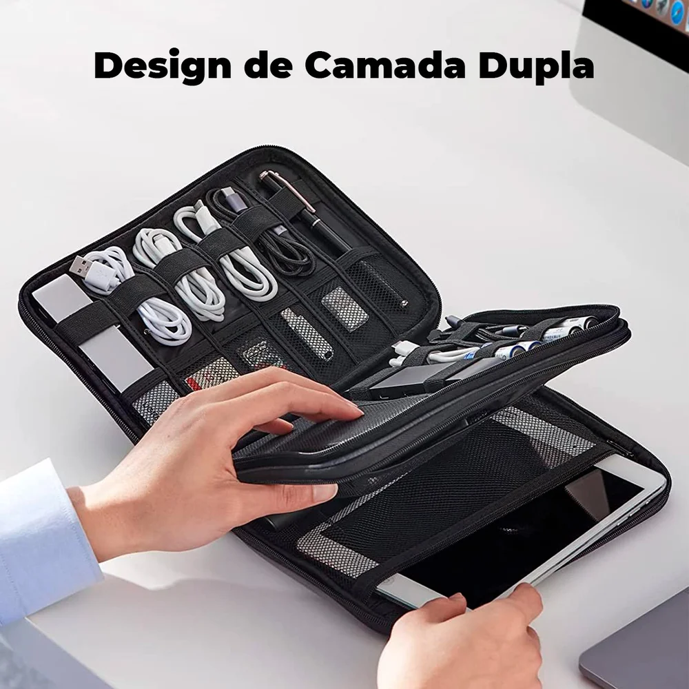 Imagem 2 de 5 do produto Ugreen Case Bag Duplo Acessórios Mini Ipad Nintendo Cabos Hd