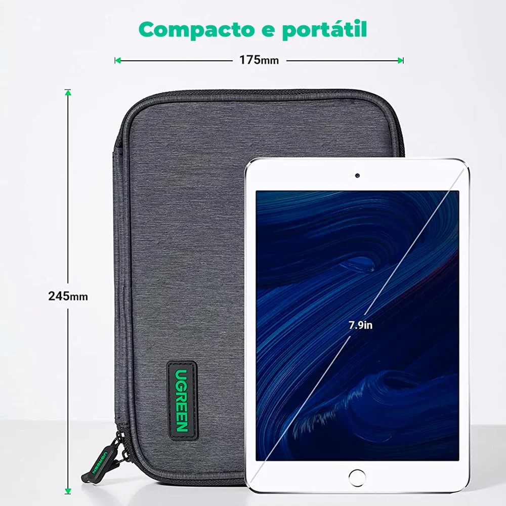 Imagem 5 de 5 do produto Ugreen Case Bag Duplo Acessórios Mini Ipad Nintendo Cabos Hd