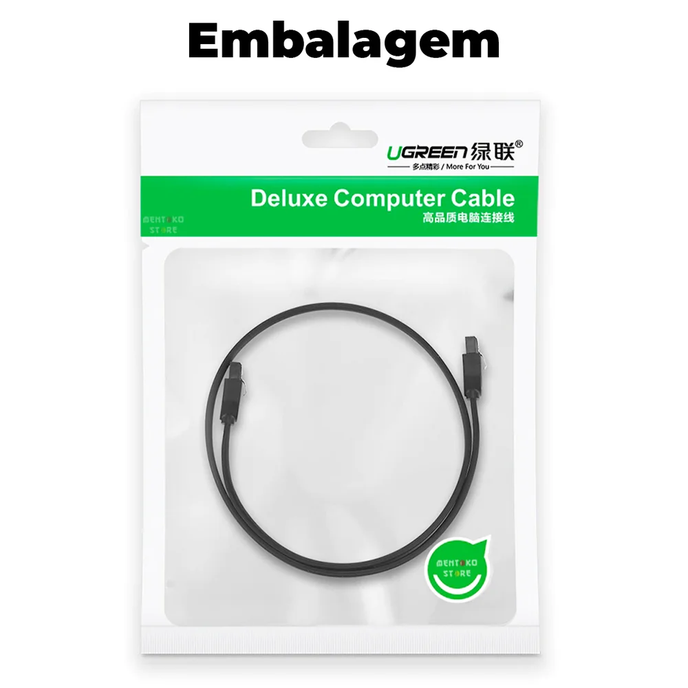 Imagem 4 de 5 do produto Cabo Dados Sata 3 90° L Ugreen 6gbps Hd Ssd Gravador 50cm