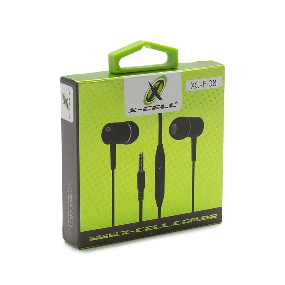 Fone De Ouvido X-cell Xc-f-08, Intra-Auricular, P2 - Preto Fone De Ouvido X-cell Xc-f-08, Intra-Auricular, P2 - Preto