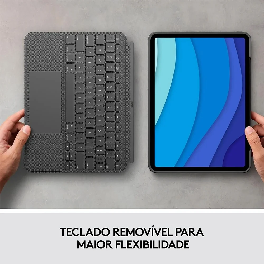 Capa Com Teclado Logitech Combo Touch Ipad Pro 11