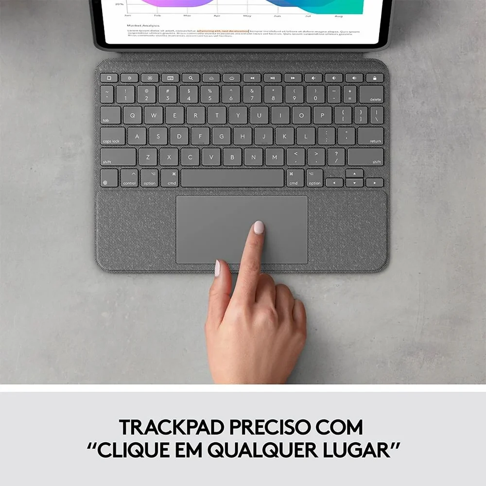 Capa Com Teclado Logitech Combo Touch Ipad Pro 11