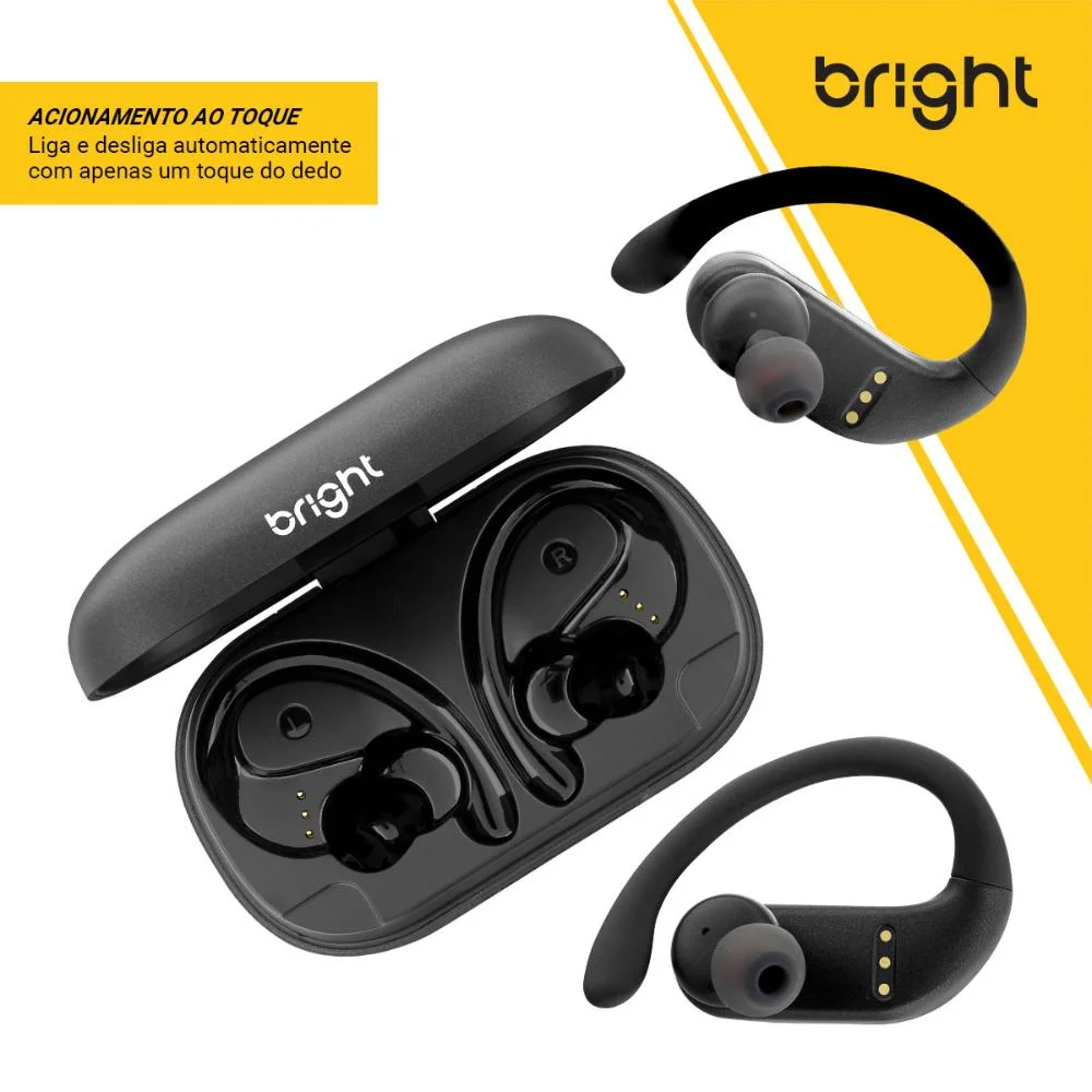 Imagem 4 de 5 do produto Fone De Ouvido Bluetooth Preto Resistente Água Bright Fn572