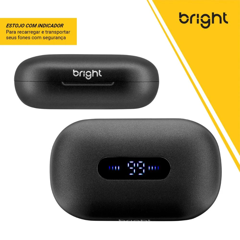 Imagem 5 de 5 do produto Fone De Ouvido Bluetooth Preto Resistente Água Bright Fn572