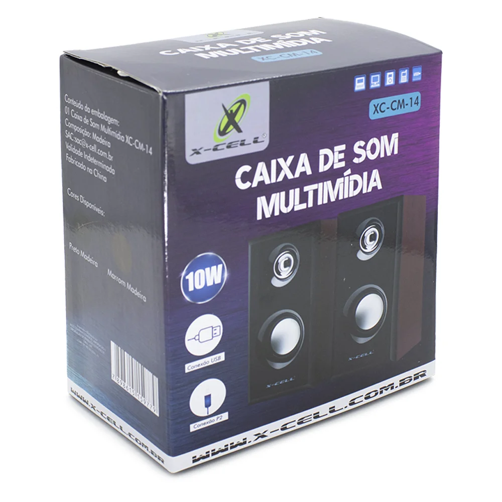 Caixa de Som XCell Multimídia XCCM14 Preto KaBuM