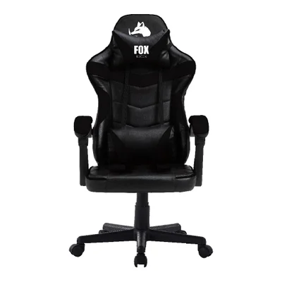 Cadeira Gamer Fox Racer Nordic, 125kg, Courino, Encostos Ajustável, Preto