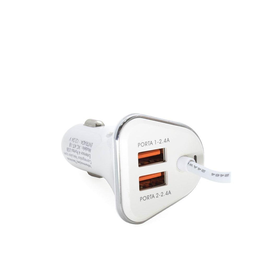 Imagem 2 de 5 do produto Carregador Veicular Com Extensor Usb X-cell Xc-kt-18