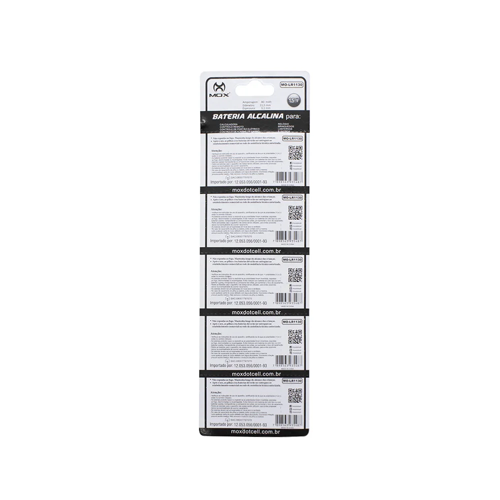 Imagem 2 de 2 do produto Baterias Alcalinas Mox De 80mah - Mo-lr1130uni