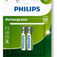 Pilha Recarregável Aaa Philips 1000mah Hr03 Micro 1.2v Com 2 Unidades