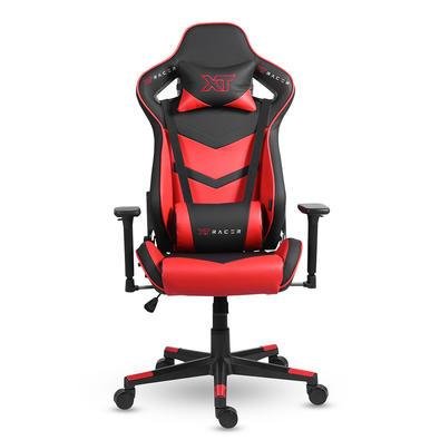 Cadeira Gamer XT Racer Taycan Escritório Ergonômica Reclinável Couro Sintético - Preto e Vermelho