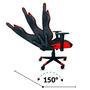 Cadeira Gamer, XT Racer Viking, Reclinável Ergonômica, Couro Sintético, Preto e Vermelho.