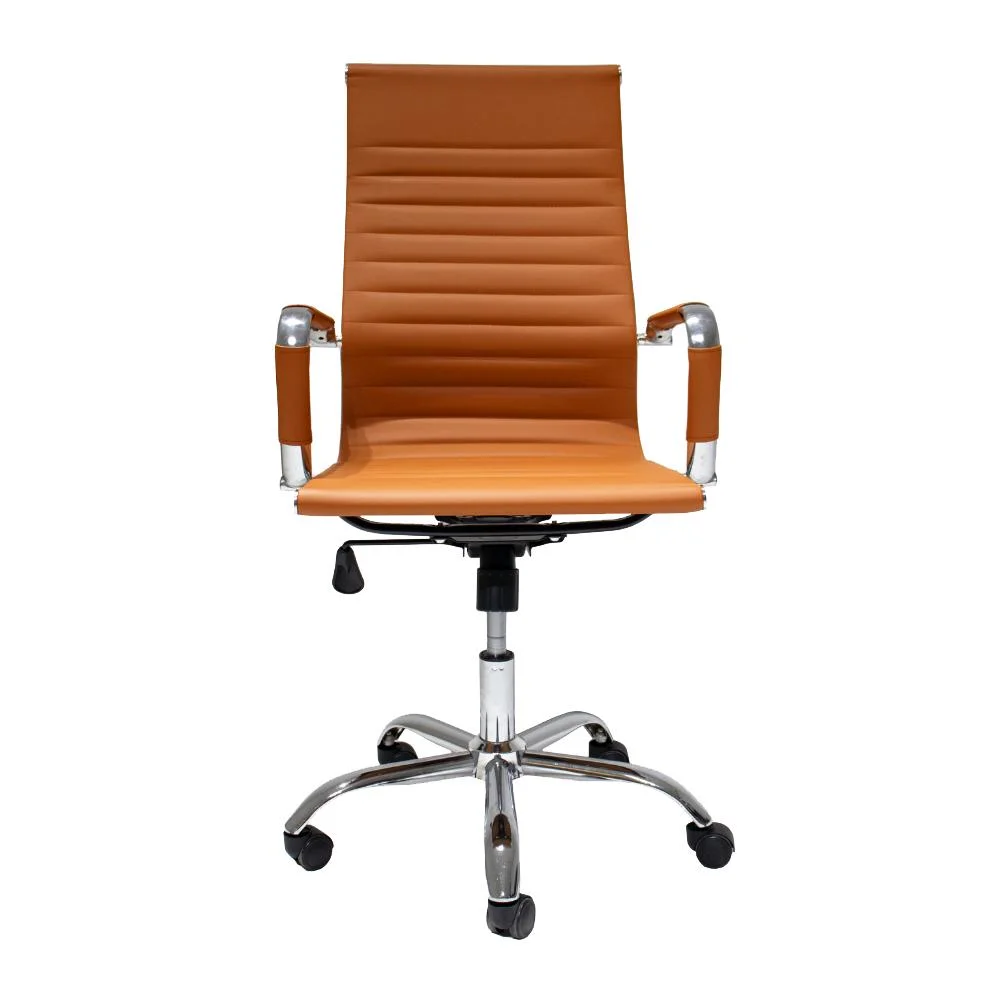 Imagem 2 de 5 do produto Cadeira De Escritório Presidente Stripes Caramelo