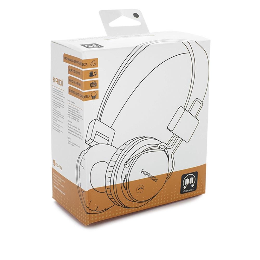 Imagem 2 de 5 do produto Fone De Ouvido Headset Wireless Kaidi Kd-752 - Preto