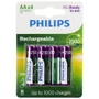 Pilha Recarregável AA Philips, 4 Unidades, 2500mAh, 1.2V