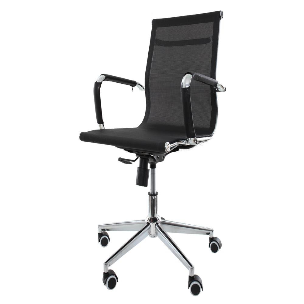 Imagem 5 de 5 do produto Kit 2 Cadeiras De Escritório Diretor Mesh Preta - Preto