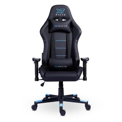Cadeira Gamer XT Racer Attack Reclinável Ergonômica Couro Sintético - Preto e Azul