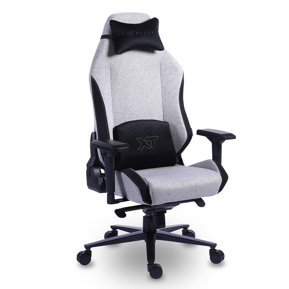 Cadeira Gamer, XT Racer Draco, Reclinável Ergonômica, Tecido Polyester, Preto e Cinza. Cadeira Gamer, XT Racer Draco, Reclinável Ergonômica, Tecido Polyester, Preto e Cinza.