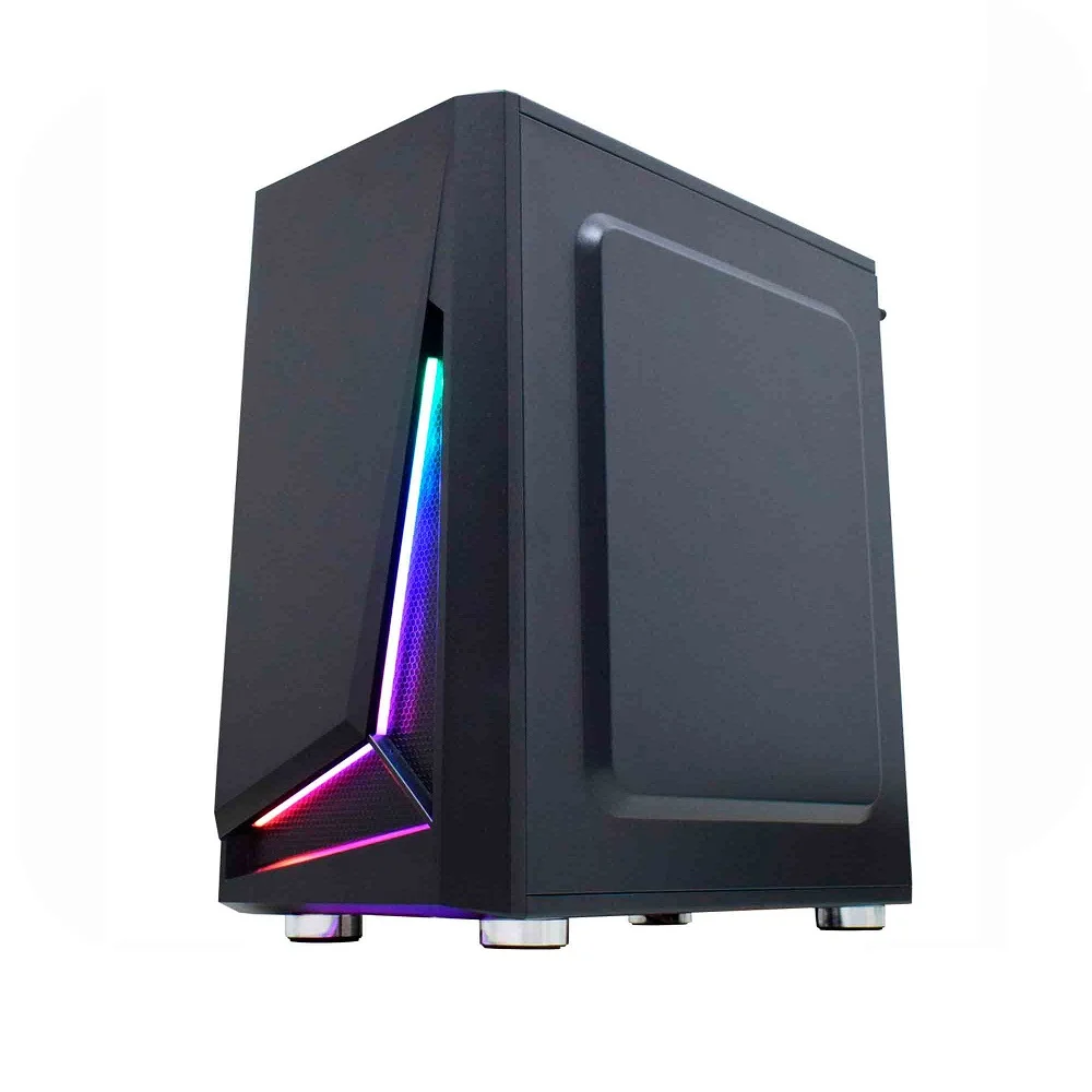 Imagem 4 de 5 do produto Gabinete Gamer K-mex Cg-01kt Hawk Ii Fita Led Rgb Latetal Full Acrílico S/ Fonte - Cg01ktrh0010b0x