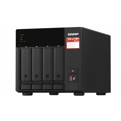 Storage Qnap 8GB, NAS, AMD Ryzen Embedded V1500B, 2.2Ghz, SODIMM DDR4, Torre 4x Baias, Sem HD - TS-473A-8G-US