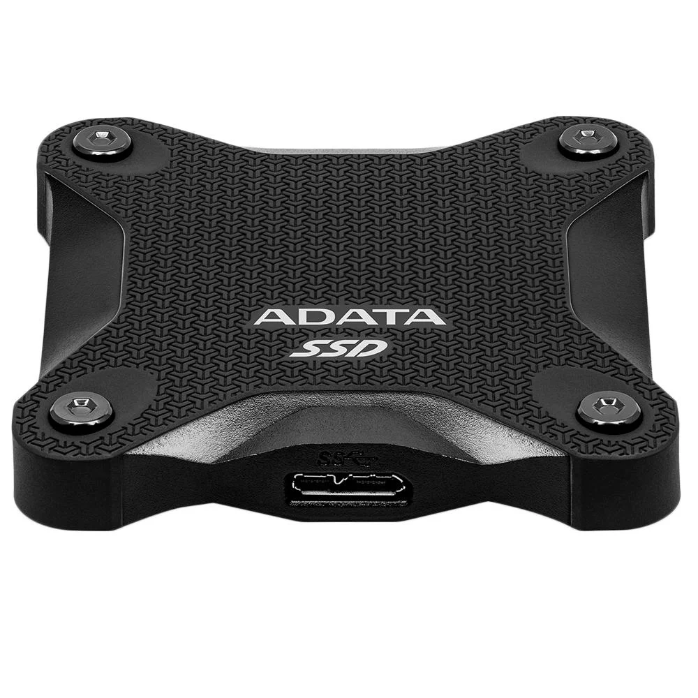 Imagem 2 de 5 do produto SSD Externo Portátil Adata Sd600q, 480GB, SATA, Leitura 440mb/s, Gravação 440mb/s, Preto - Asd600q-480gu31-cbk