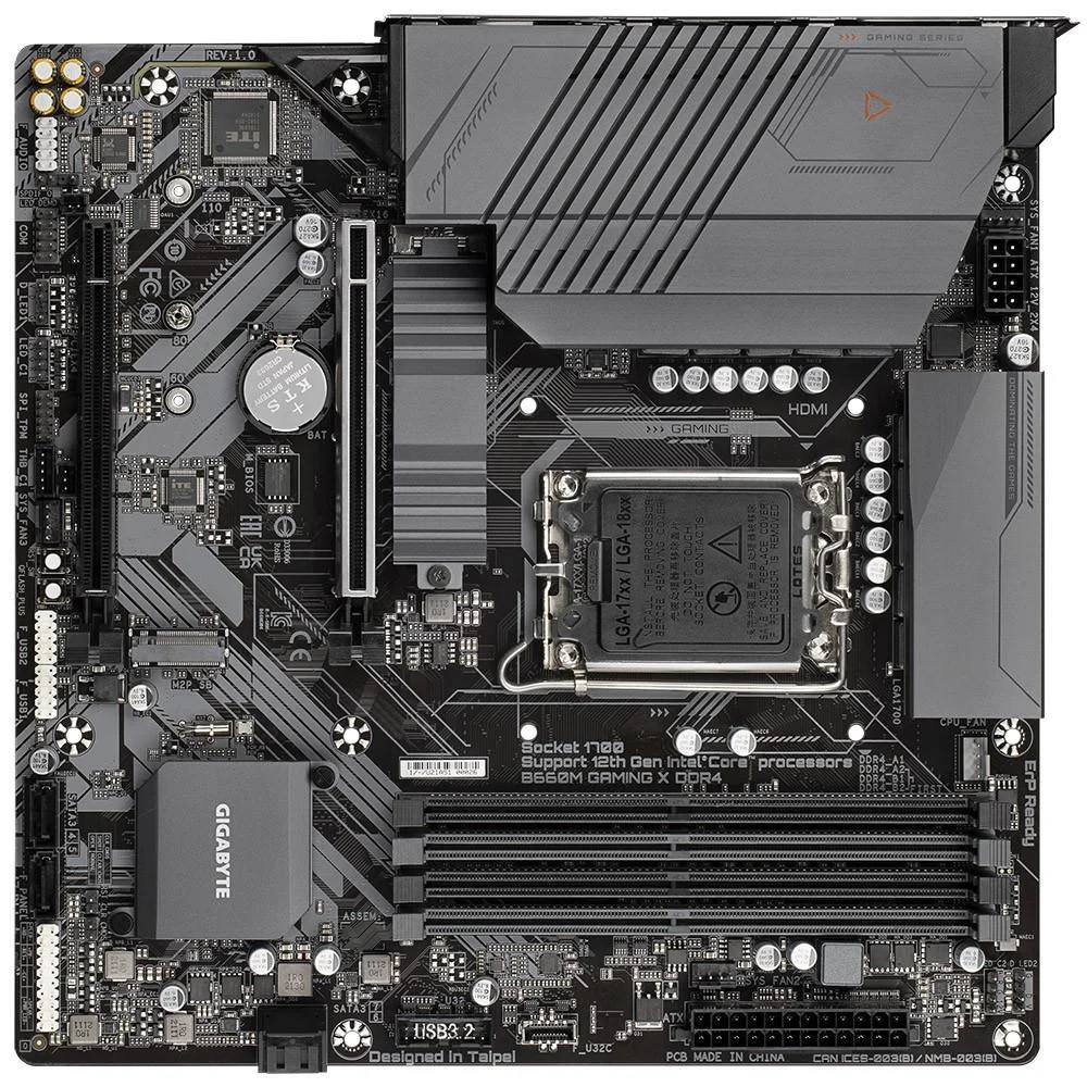 Imagem 3 de 5 do produto Placa Mãe Gigabyte B660M Gaming X, Intel LGA 1700, mATX, DDR4