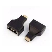 Descrição do Produto:   Extensor de vídeo HDMI via cabo UTP / RJ45   Permite fazer uma extensão de vídeo HDMI através de Cabo UTP cat.5 cat.6 RJ45 Até