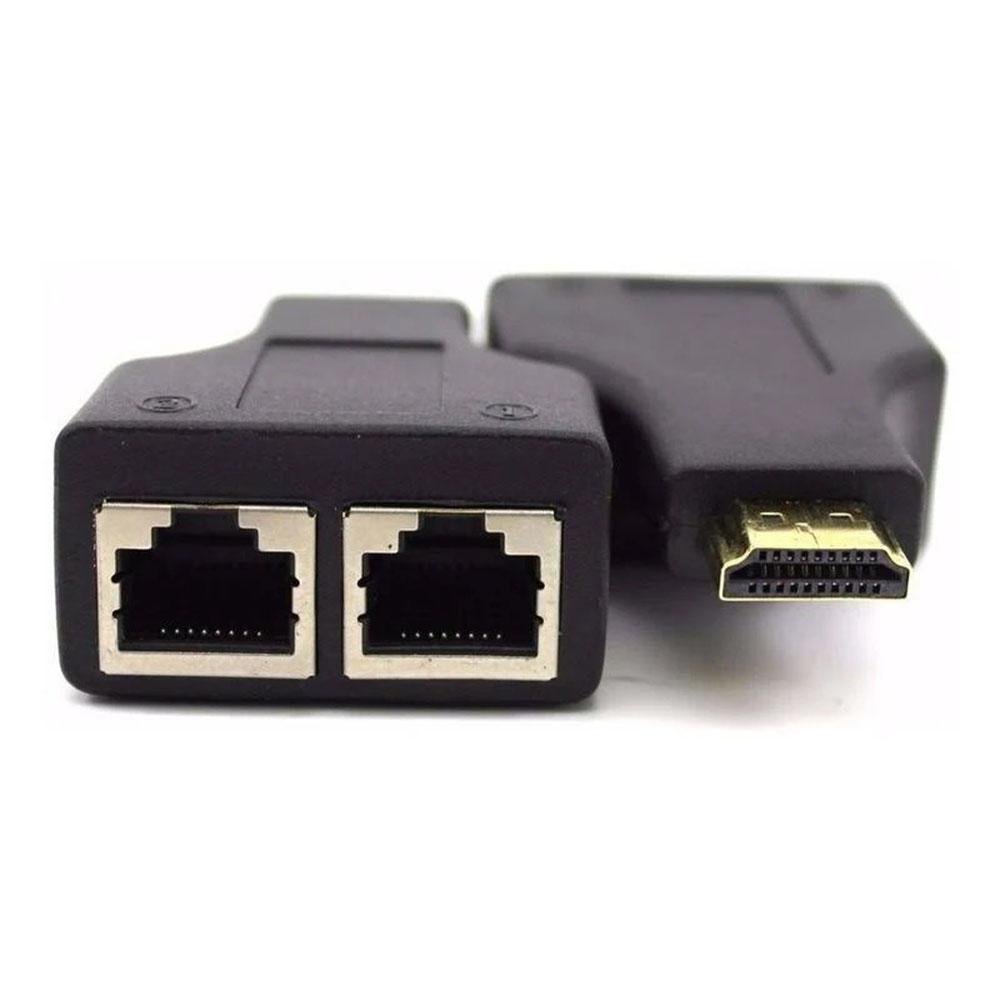 Imagem 4 de 4 do produto Extensor HDMI 3d 30 Metros Via Cabo De Rede UTP Rj45 Cat5e/6 Knup
