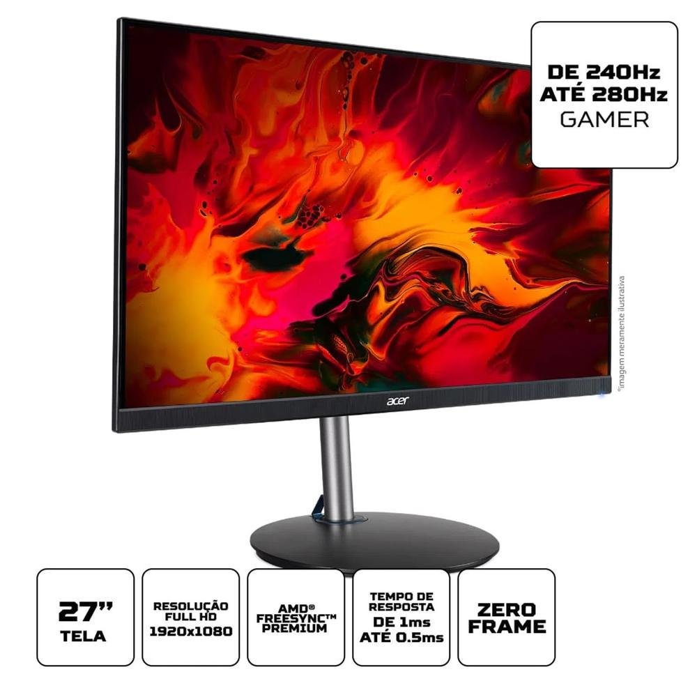Monitor Gamer Acer 27´´ 280hz Nitro Zeroframe Ips, Fhd, 0.5ms, Hdr10