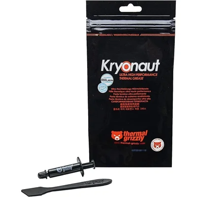 Pasta Térmica, Thermal Grizzly Kryonaut Ultra Performance, Condutividade térmica, 1g, Cinza Claro