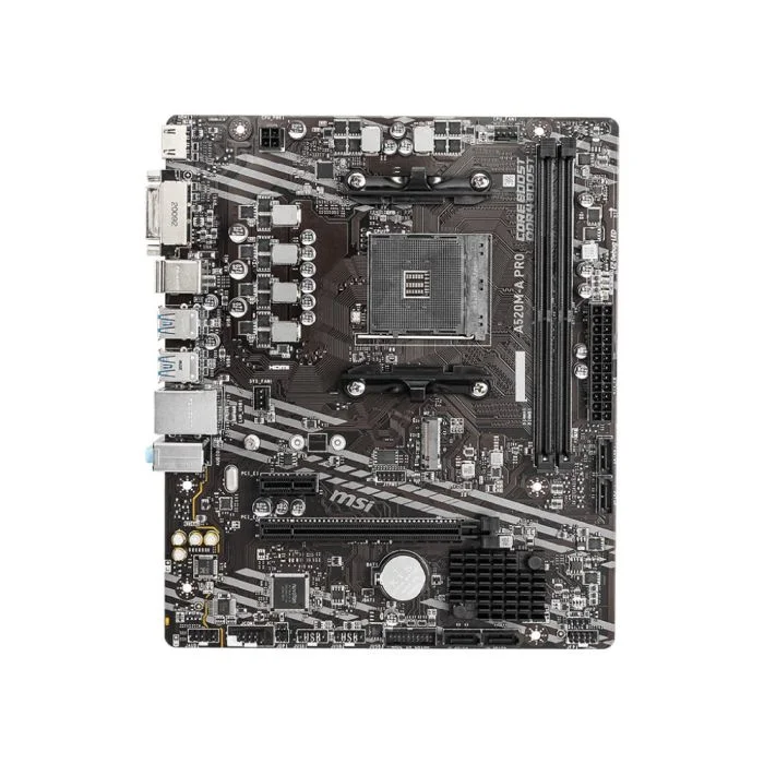 Imagem 3 de 5 do produto Placa-Mãe MSI A520M-A PRO, AMD AM4, mATX, DDR4, HDMI, Gigalan