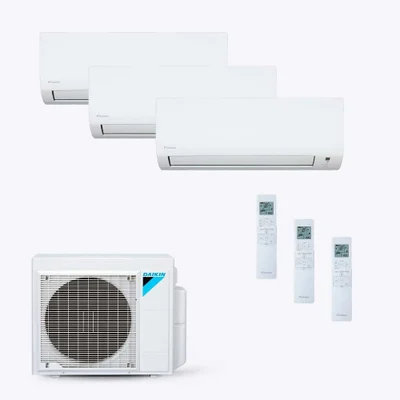 Ar-condicionado Multi Split Daikin Advance Inverter 3x Evap 12000 Btus + Cond 24000 Btus Quente/frio 220v